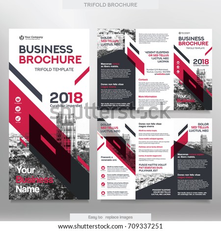 business brochure template tri fold layout stock vector royalty