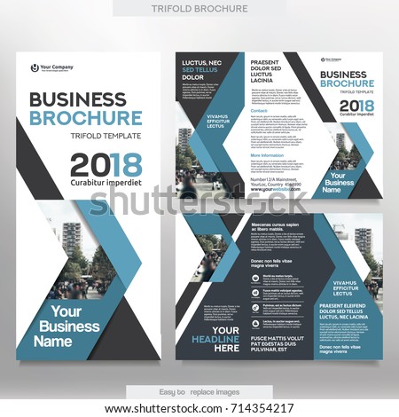 business brochure template tri fold layout stock vector royalty