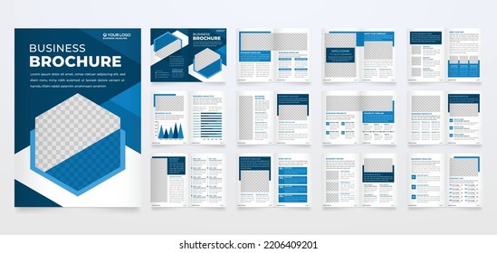 business brochure template use for corporate annual report 