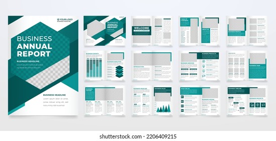 business brochure template use for corporate annual report 