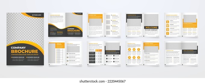 business brochure template use for corporate annual report and proposal