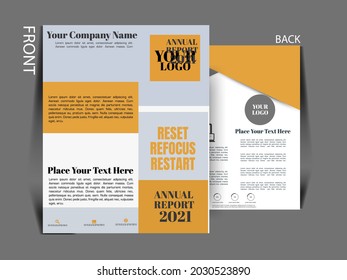 Business Brochure Template used for cover, flyer, Leaflet, Back to work after covid flyer vector.