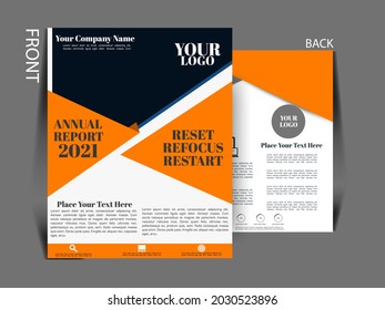 Business Brochure Template used for cover, flyer, Leaflet, Back to work after covid flyer vector.