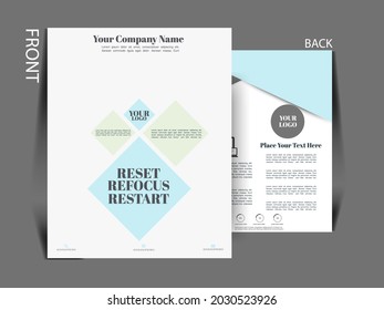 Business Brochure Template used for cover, flyer, Leaflet, Back to work after covid flyer vector.
