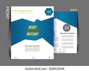 Business Brochure Template used for cover, flyer, Leaflet, Back to work after covid flyer vector.