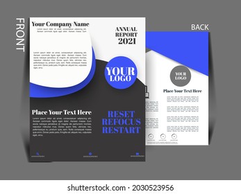 Business Brochure Template used for cover, flyer, Leaflet, Back to work after covid flyer vector.