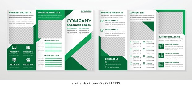 diseño vectorial de plantilla de folletos empresariales con estilo minimalista y moderno