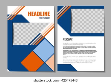 Business brochure template vector design. Annual report cover design, flyer, presentation or book cover. A4 size. Stock vector.