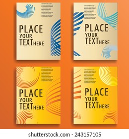 Plantilla de folleto comercial. Ilustración vectorial.  