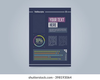 Business brochure template, vector illustration