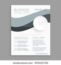 business brochure template in white color