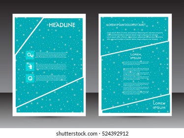 Business brochure template.Annual report,leaflet or flyer design.Layout in A4 size.Vector illustration.