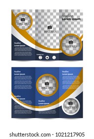business brochure three fold design,template flyer,leaflet,vector