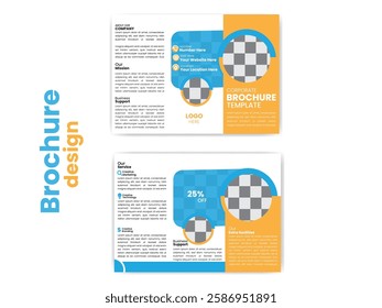 business brochure trifold or bifold and professional medical flyer