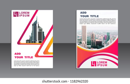 Business brochure vector design. book cover maker. Flayer template