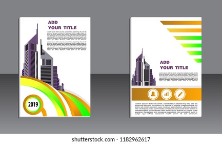 Business brochure vector design. book cover maker. Flayer template
