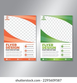 Business brochure vector design. book cover maker. A4 Flayer template