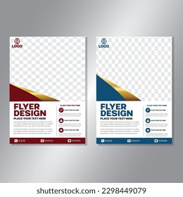 Business brochure vector design. book cover maker. A4 Flayer template