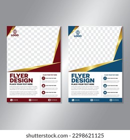 Business brochure vector design. book cover maker. A4 Flayer template