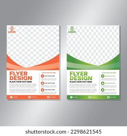 Business brochure vector design. book cover maker. A4 Flayer template