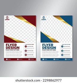 Business brochure vector design. book cover maker. A4 Flayer template