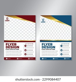 Business brochure vector design. book cover maker. A4 Flayer template