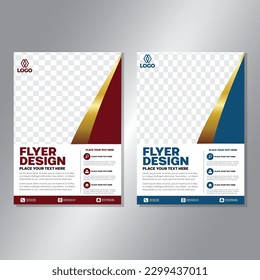 Business brochure vector design. book cover maker. A4 Flayer template