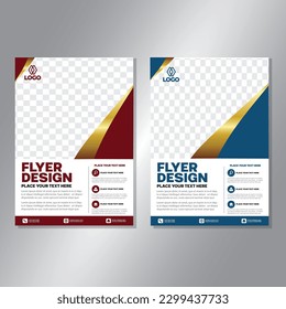 Business brochure vector design. book cover maker. A4 Flayer template