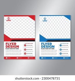 Business brochure vector design. book cover maker. A4 Flayer template