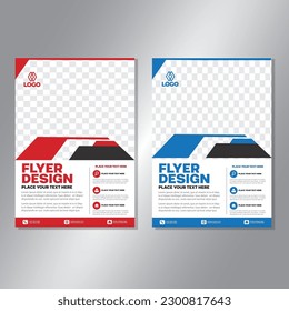 Business brochure vector design. book cover maker. A4 Flayer template