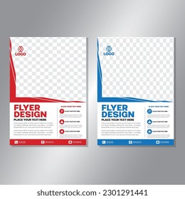 Business brochure vector design. book cover maker. A4 Flayer template