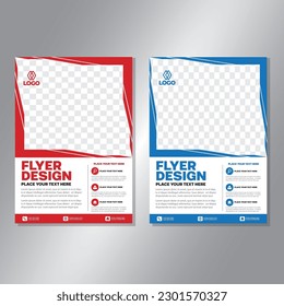 Business brochure vector design. book cover maker. A4 Flayer template