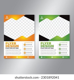 Business brochure vector design. book cover maker. A4 Flayer template