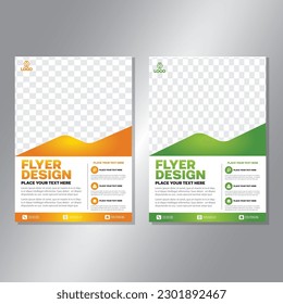 Business brochure vector design. book cover maker. A4 Flayer template