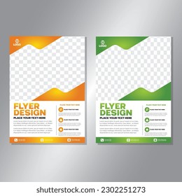 Business brochure vector design. book cover maker. A4 Flayer template