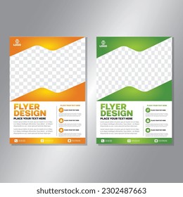 Business brochure vector design. book cover maker. A4 Flayer template