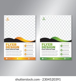 Business brochure vector design. book cover maker. A4 Flayer template