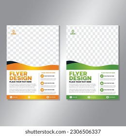 Business brochure vector design. book cover maker. A4 Flayer template