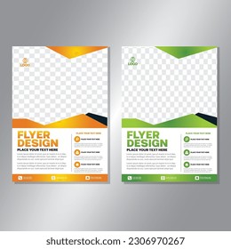 Business brochure vector design. book cover maker. A4 Flayer template