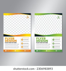 Business brochure vector design. book cover maker. A4 Flayer template