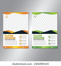 Business brochure vector design. book cover maker. A4 Flayer template