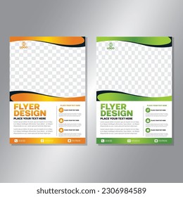 Business brochure vector design. book cover maker. A4 Flayer template