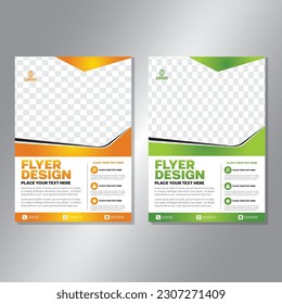 Business brochure vector design. book cover maker. A4 Flayer template