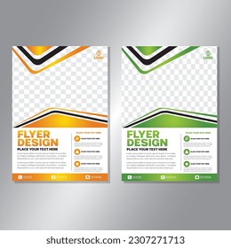 Business brochure vector design. book cover maker. A4 Flayer template