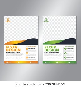 Business brochure vector design. book cover maker. A4 Flayer template