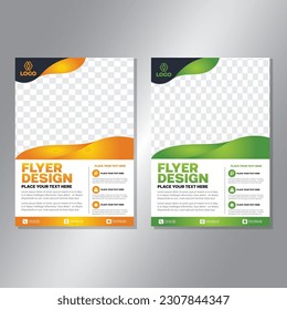 Business brochure vector design. book cover maker. A4 Flayer template