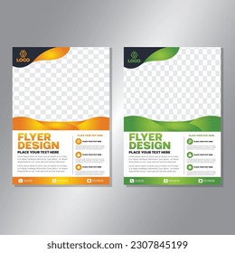 Business brochure vector design. book cover maker. A4 Flayer template