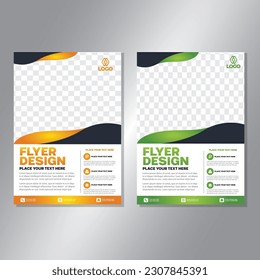 Business brochure vector design. book cover maker. A4 Flayer template