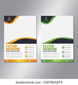 Business brochure vector design. book cover maker. A4 Flayer template