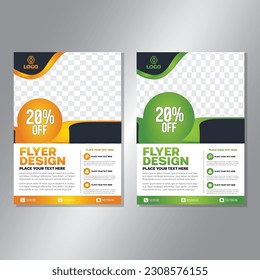 Business brochure vector design. book cover maker. A4 Flayer template